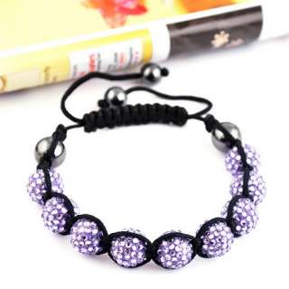   Bracelet 10mm(9p) Disco Crystal Ball 10MM(2p) Hematite Beads  