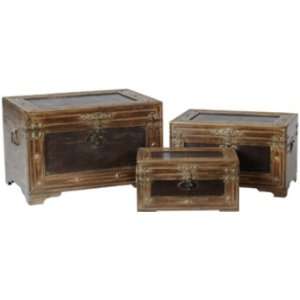  Wooden Storage Boxes   Set of 3 