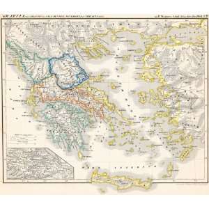  Wagner 1860 Antique Map of Graecia