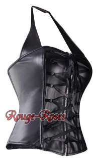 Sexy GOTHIC Genuine Leather CORSET Bustier S 6XL  