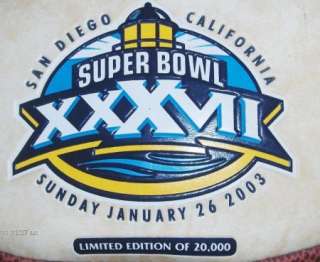 SUPER BOWL XXXVII Limited Edition NFL Football 2003 nib  