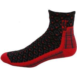  NBA Black Red Flair Crew Socks