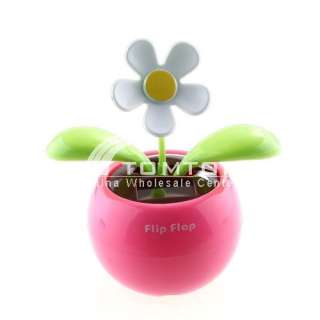 Pink Flip Flap Solar Powered Flower Flowerpot Gift  