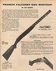 1974 FRANCHI FALCONET .410 SHOTGUN ORIGNAL AD