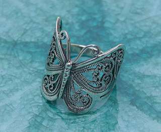 BUTTERFLY RING THAI 92.5STERLING SILVER SIZE.US12,UKX  