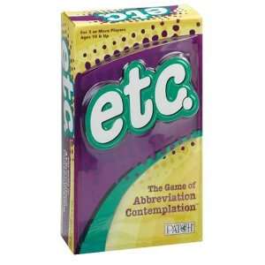    etc.   The Game of Abbreviation Contemplation Toys & Games