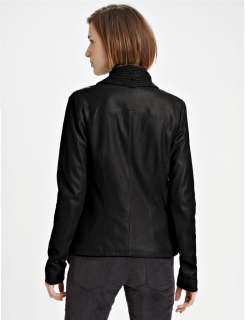 Black Sweater Leather Long Sleeve New Stylish Fashion Short Outerwear 
