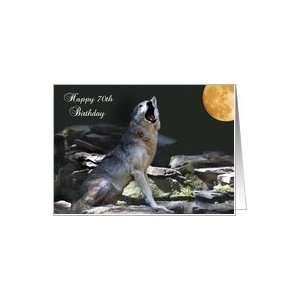  70th birthday, American Indian wolf Card Toys & Games