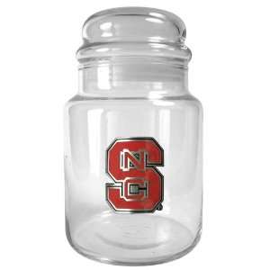 North Carolina State Wolfpack NCAA 31oz Glass Candy Jar   Primary Logo