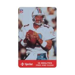  Collectible Phone Card 15m Promo NFL Football Dan Marino 
