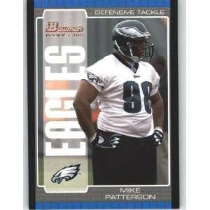  2005 Bowman #141 Mike Patterson RC   Philadelphia Eagles 