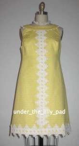 NWT Lilly Pulitzer JACQUELINE Lemon Sorbet DRESS 2 6 Lace Yellow 