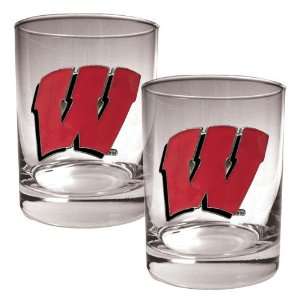 Wisconsin Badgers NCAA 2pc Rocks Glass Set