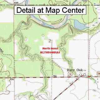   Topographic Quadrangle Map   North Bend, Wisconsin (Folded/Waterproof