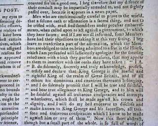 REVOLUTIONARY WAR Benedict Arnold in 1776 NYC Newspaper  