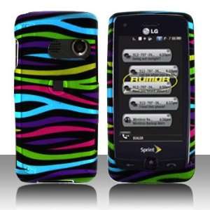 Cuffu LG Rumor Touch (LN510) Rainbow Zebra Snap On Protective Case 