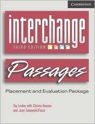 Interchange Passages Placement Evaluation Package, (0521602386), Tay 