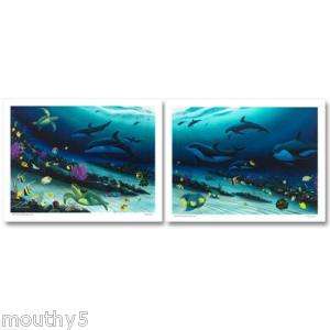 WYLAND RADIANT REEF S/N GICLEE ON CANVAS WITH COA  