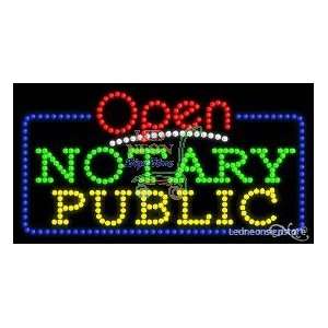  Notary Public LED Business Sign 17 Tall x 32 Wide x 1 