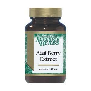 Acai Berry Extract 25 mg 60 Sgels   Swanson Superior Herbs