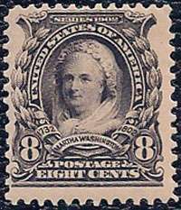 US 1902 #306 8c Martha Washington F VF OG Unused  