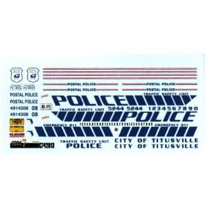 1/43 US Postal Service, Titusville Police Decals