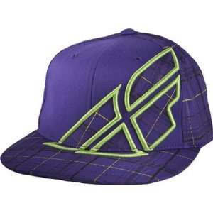   FLY RACING PLAID F WING CASUAL MX OFFROAD HAT PURPLE LG/XL Automotive