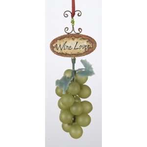 Tuscan Winery Green Grape Bunch Wine Lover Christmas Ornament