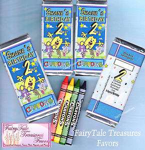 SET/4 WoW WoW Wubbzy Birthday Party Favors Crayon Boxes  