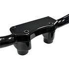 Black Buffalo 1.5 Risers With Top Clamp For Harley Davidson