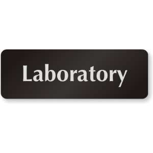  Laboratory DiamondPlate Aluminum Sign, 6 x 2 Office 