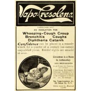   Whooping Cough Croup Bronchitis   Original Print Ad