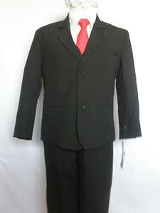  Toddler 6 pc Easter Party Wedding Formal Tuxedo Suit Black sz 2T 3T 4T