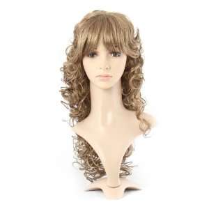   6sense Gorgeous Casual Long Curly Golden Khaki Hair Full Wig Beauty