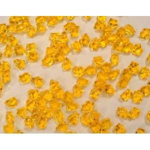   Pounds Yellow/Gold Acrylic Ice Rock Vase Filler Gems or Table Scatter