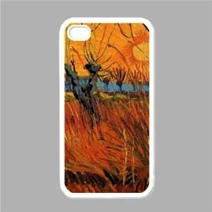 Willows At Sunset By Vincent Van Gogh White Iphone 4   Iphone 4s Case