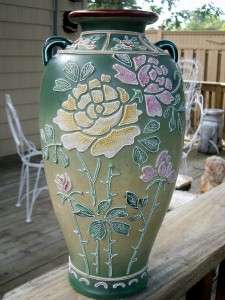 MONUMENTAL MORIAGE Floral Vase URN Japan Nippon 12  