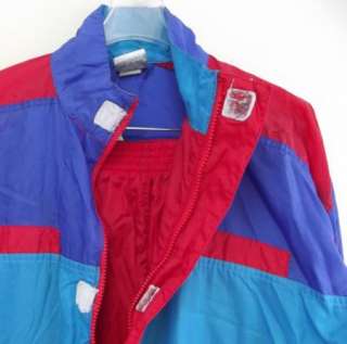 Vtg Adidas Red Blue Nylon Workout Suit Jogging Track Sport Jacket 