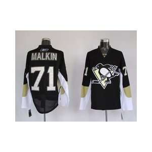  Malkin #71 NHL Pittsburgh Penguins Black/white Hockey 