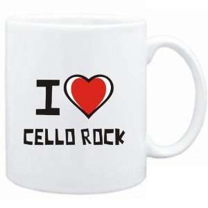  Mug White I love Cello Rock  Music