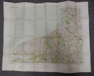SCARCE ORIGINAL WORLD WAR ONE VINTAGE WESTERN FRONT MILITARY MAP OF 