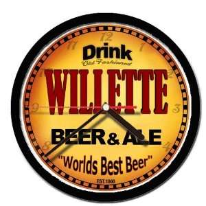  WILLETTE beer and ale cerveza wall clock 