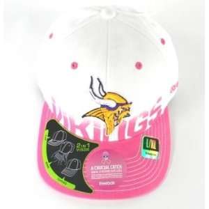  Minnesota Vikings Pink and White Breast Cancer Flex Fit 