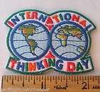 girl scout thinking day patch undated new world friendship globe