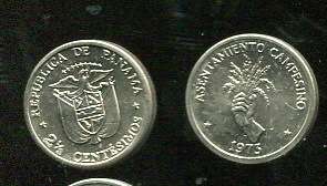 Panama, KM 32 2.5 Cents 1973 UNC  
