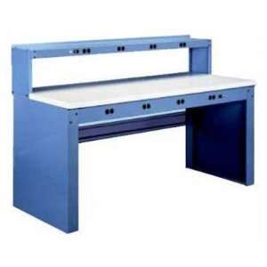 Tennsco Electronic Plastic Laminate Top Workbench with outlet Panel 