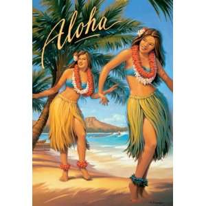  Kerne Erickson   Aloha, Size 40 x 32 Canvas Finish Patio 