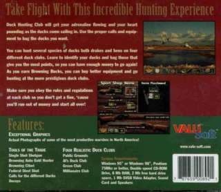 Browning Duck Hunting Club PC CD hunt simulation game  