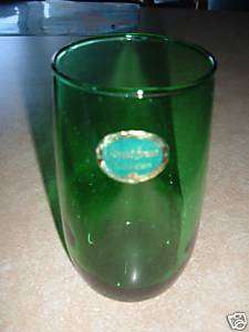 ANCHOR FOREST GREEN GLASS WITH ORIGINAL PAPER LABEL  
