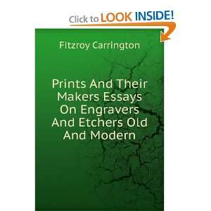  On Engravers And Etchers Old And Modern Fitzroy Carrington Books